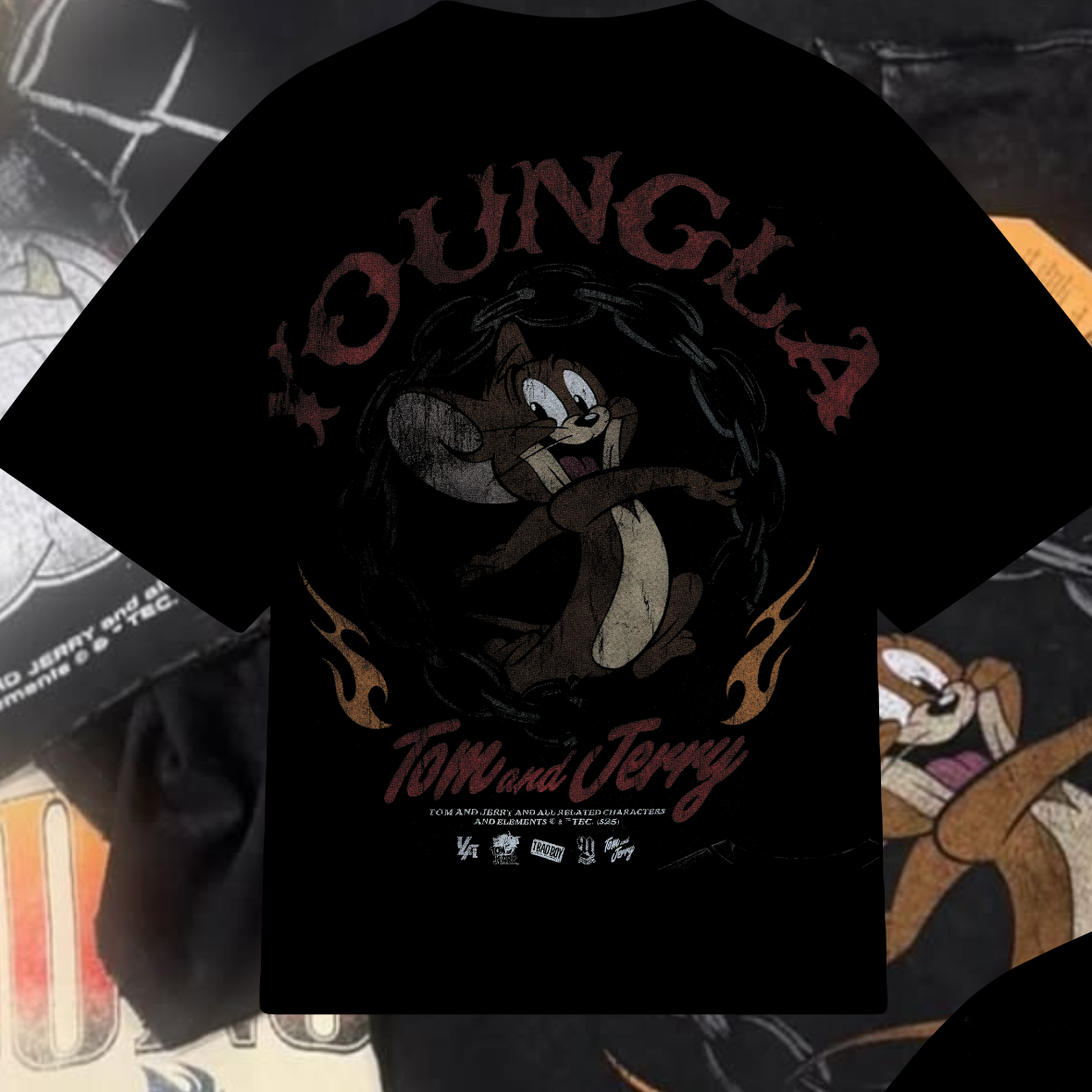 Playera Oversize Youngla X TOM Y JERRY