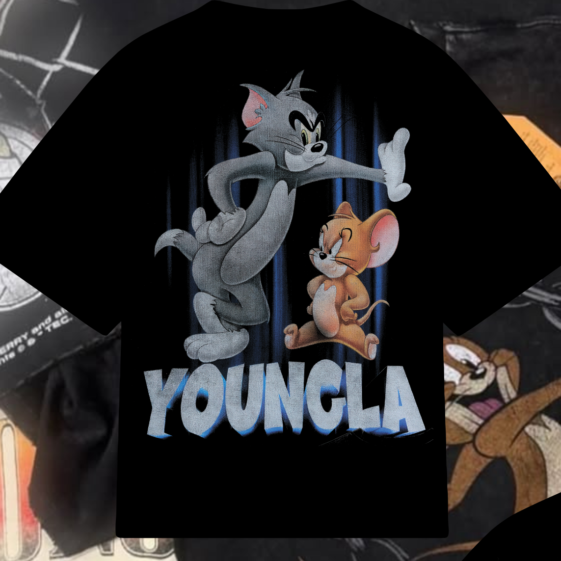 Playera Oversize Youngla X TOM Y JERRY